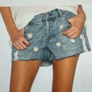 New! Rails Jesse Embroidered Short in Vintage Daisy Blue Size 27‎ NWT